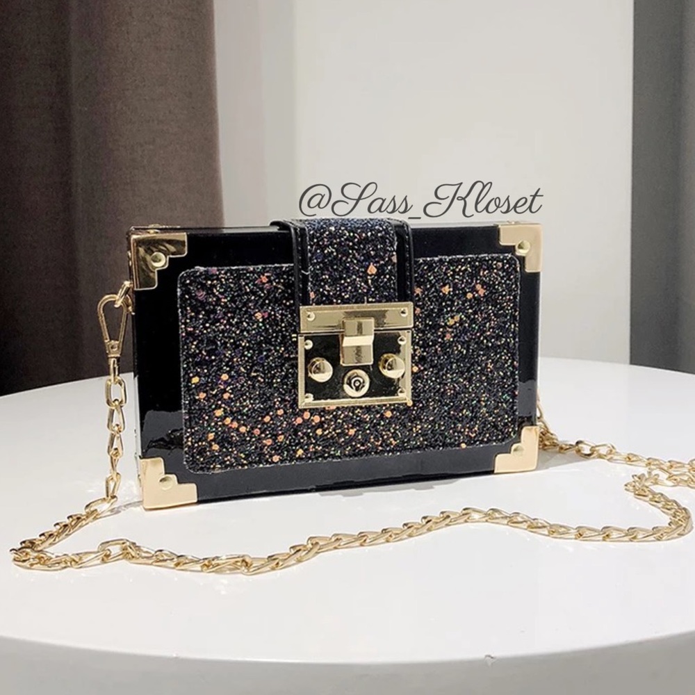 Black🖤Glitter✨ Clutch/Crossbody Handbag